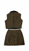 Fendi 90s Zucca Reversible skirt set